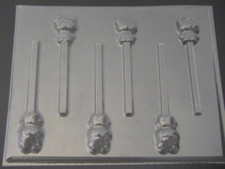 380sp Bye Bye Kitty and Bunny Chocolate or Hard Candy Lollipop Mold